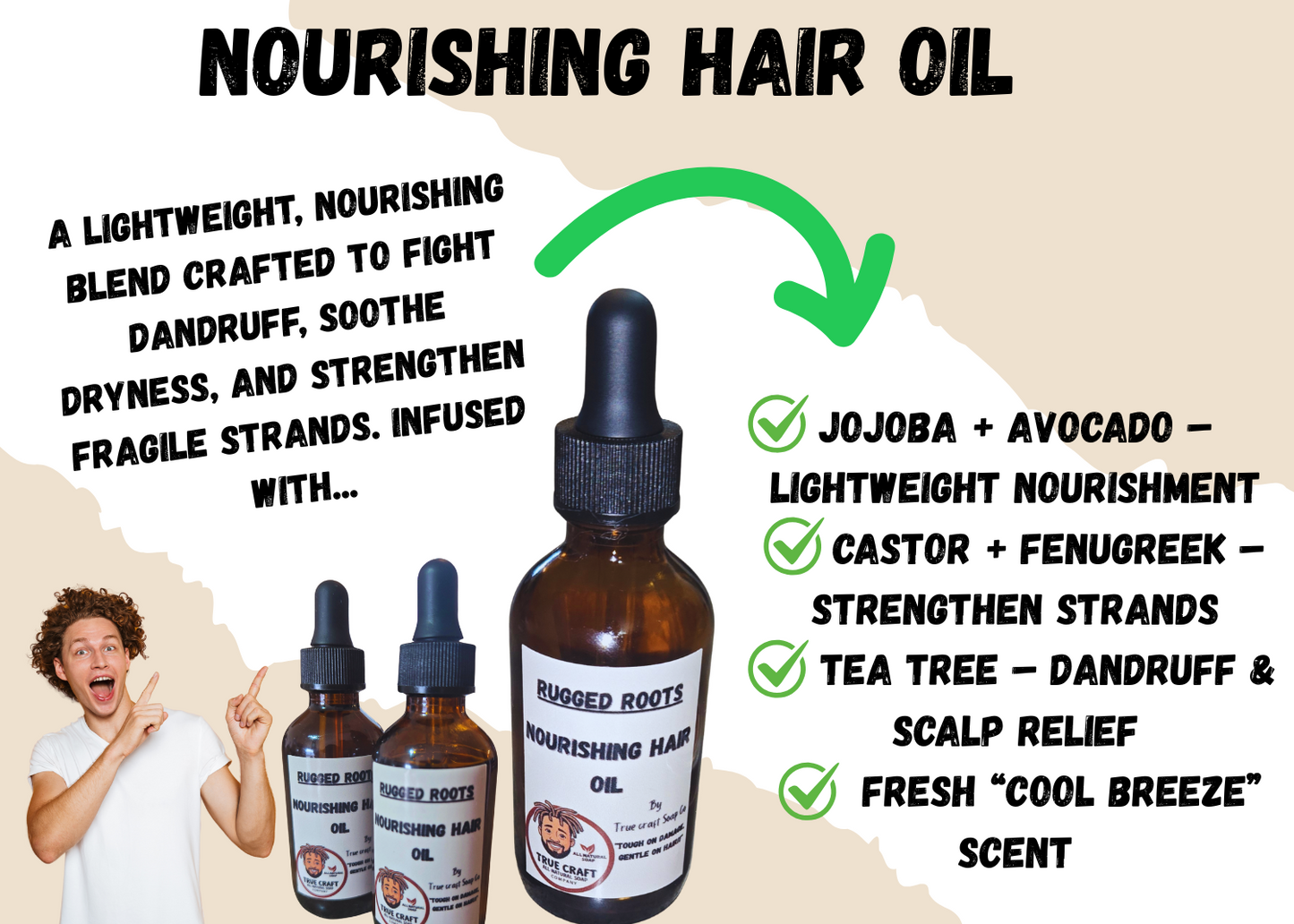 Nourishing Hair Oil - Rugged Roots "Tea Tree"