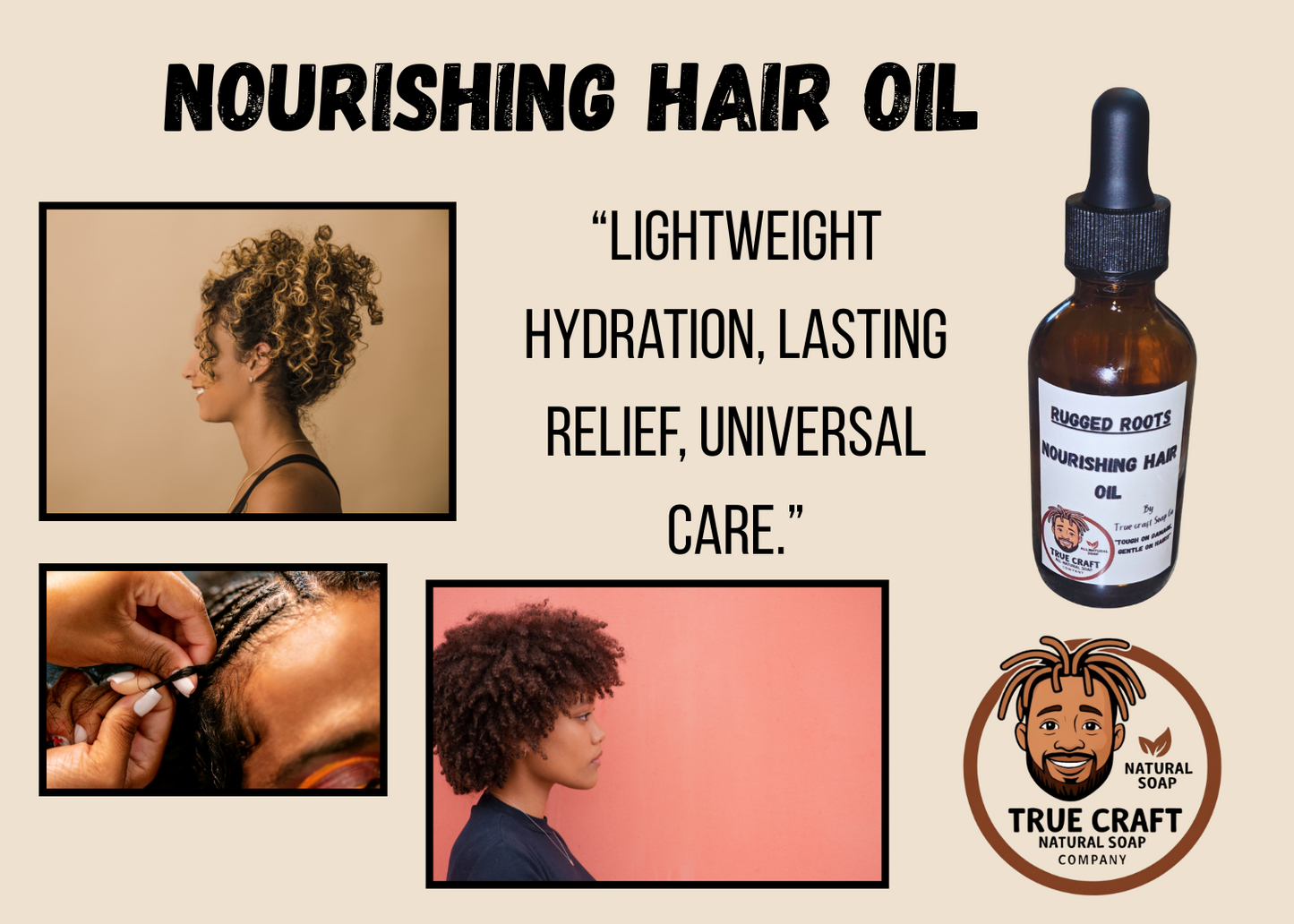 Nourishing Hair Oil - Rugged Roots "Tea Tree"